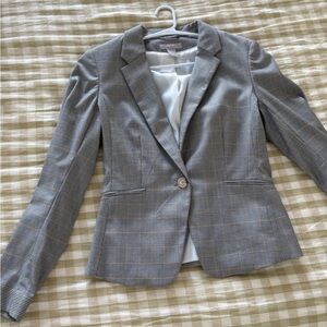 Gray Plaid Women's Blazer
